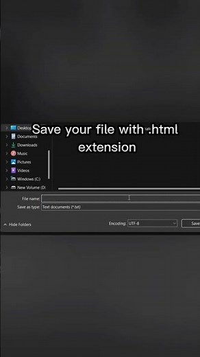 How to save html file in notepad #codingclasses #codingforbeginners #codinghelp