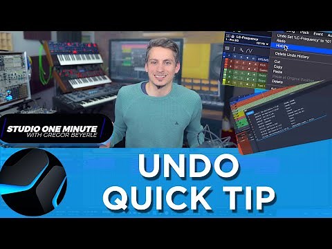 "Undo" Quick Tip! #StudioOneMinute
