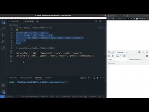 Build a domain name generator in JavaScript using nested for loops