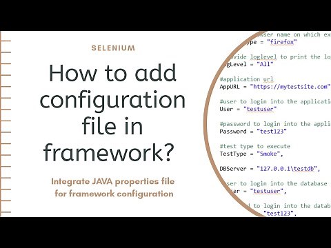 Configuration file in automation framework | JAVA properties file | Selenium Java