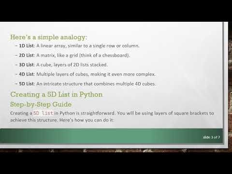 How to Create a 5D List in Python