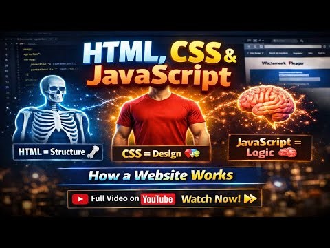 HTML CSS JavaScript Explained | Skeleton Skin Brain