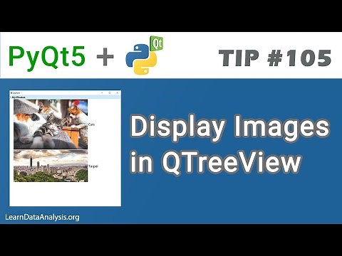How to display images in QTreeView widget in PyQt5