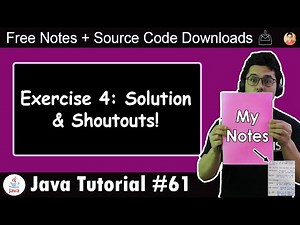 Java Exercise 4: Solution & Shoutouts!