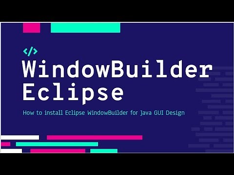 How to install Eclipse WindowBuilder for Java GUI Design