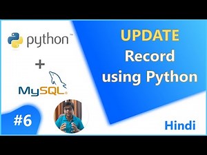 Update record in database table using python | Python with MySQL #6