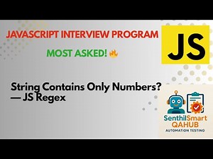 Check String Contains Only Digits — JavaScript Regex Interview Program