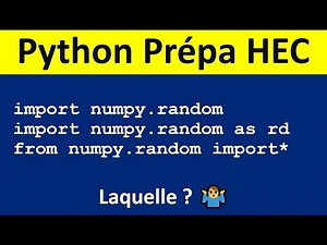 Les 3 façons d'importer la bibliothèque numpy.random dans Python - Import numpy.random as rd en ECG