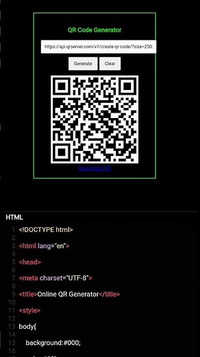 Create QR Code Generator Website with HTML CSS JS #coding #webdevelopment