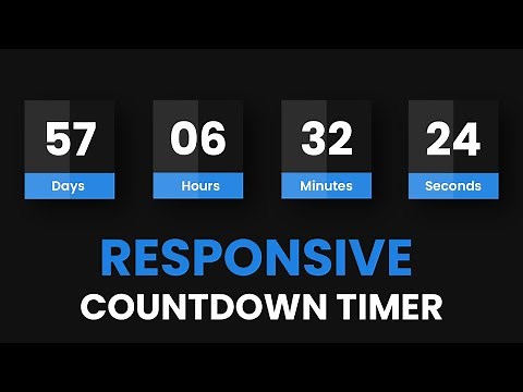 Responsive Countdown To A Certain Date | HTML, CSS & Javascript
