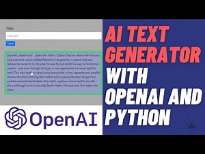 Build a Text Generator with OpenAI GPT and Python
