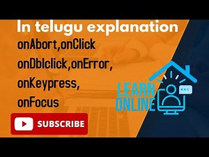 What is onClick, OnDblClick, onError, onAbort, onFocus, and onKeypress