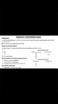 Sentinel-Controlled Loops & Sentinel Values Explained | Programming Made Easy #coding #codeflow