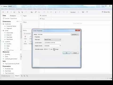 How To Create a Filter for Start and End Dates Using Parameters in Tableau