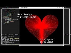 Creating Heart Shape Design via turtle graphics. |#python #turtle #coding ‪@dr.iteducation‬