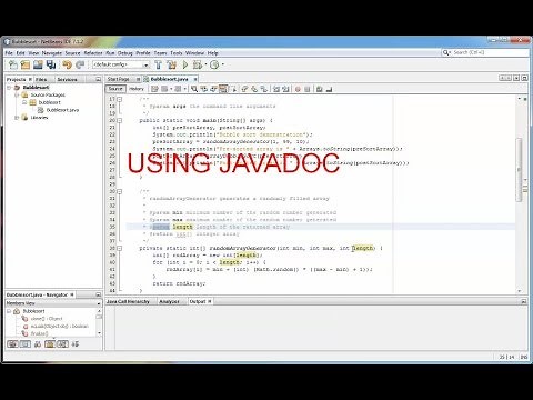 Using JavaDoc in NetBeans with Java