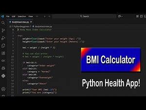 Build a BMI Calculator in Python - Full Tutorial with Error Handling | Python Tutorial