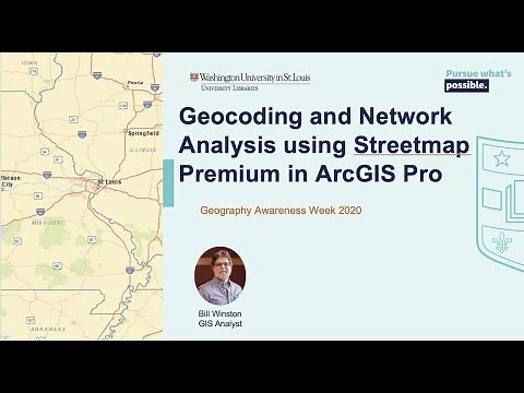 GAW 2020: Geocoding and Network Analysis with ESRI's Streetmap Premium and ArcGIS Pro