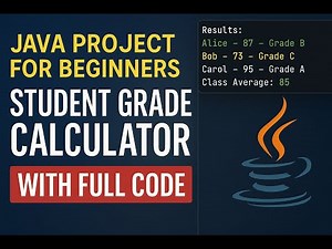 How to create a Java student grade calculator within a minute