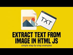 Convert Image To Editable Text In HTML JavaScript (With OCR)