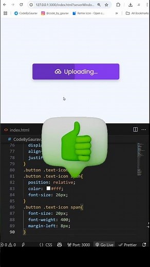 📤 File Upload Button with Progress Bar | HTML CSS JavaScript #webdevelopment #coding #htmlcssjs