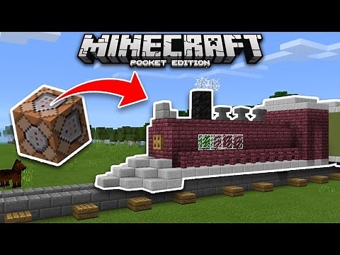 WORKING TRAIN using COMMAND BLOCKS in Minecraft! (Pocket Edition, Xbox)
