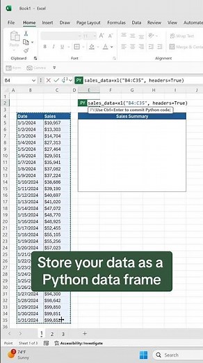 How to visualize data with Python in Excel. 🤯 #excel #python #tutorial