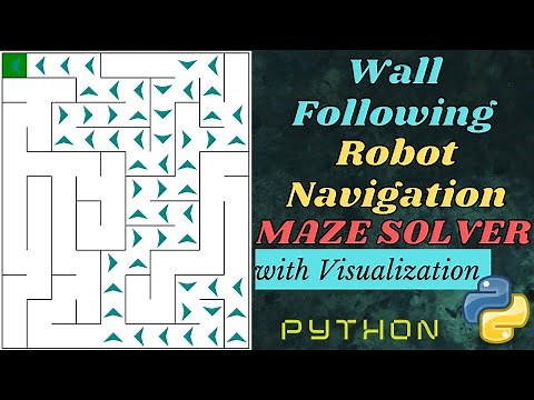 Wall Following Algorithm in Python for Robot Navigation inside a Maze [Python Maze World- pyamaze]