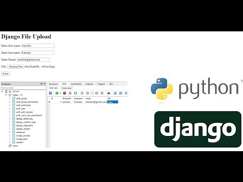 Django File Upload and save data to database sqlite3