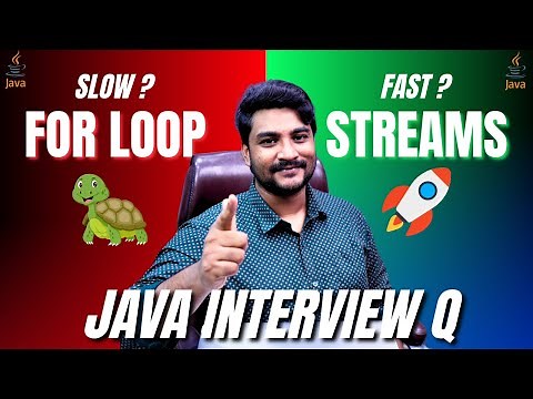 Is Java Stream Really Faster Than For-Loop? 🚀 | Java Interview Question