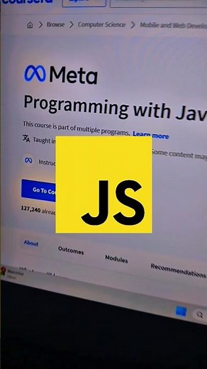 Meta launched JavaScript Course with FREE Certificate #meta #javascript #htmlcssjs