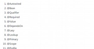 Spring Core Annotations with Examples