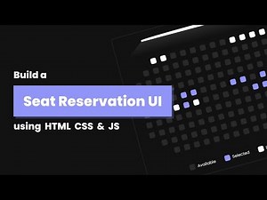 Create a Stunning Seat Reservation UI Design | HTML, CSS, JavaScript Tutorial