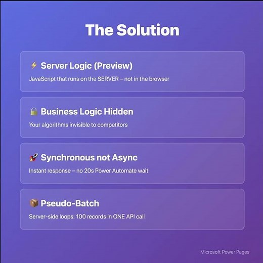 Power Pages Server Logic (Preview) ⚡