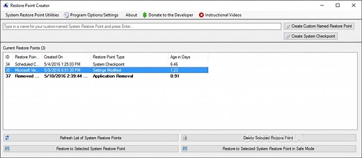 Restore Point Creator - Download