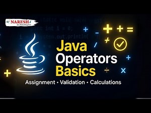 Java Operators Basics | Assignment Operator, Mathematical Calculations | Java Tutorial in Telugu