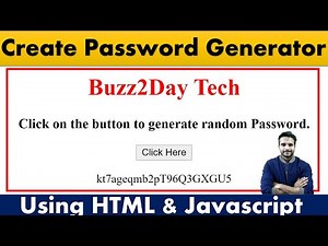 How to Create Password Generator using HTML, Javascript | in Hindi