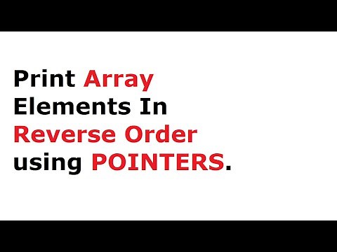 C Program To Display Elements of Array In Reverse Order using Pointers