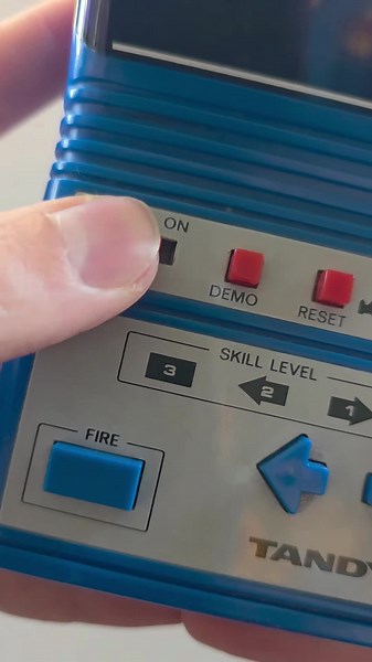 The Cosmic 2000 Fire Away electronic handheld/tabletop game by Tandy, a classic 1980s alien invasion game. #Tandy #Cosmic2000 #ElectronicGame #TabletopGames #RetroGaming