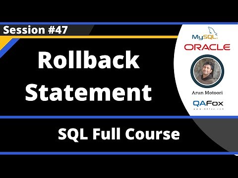 SQL - Part 47 - Rollback Statement