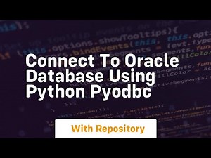 connect to oracle database using python pyodbc