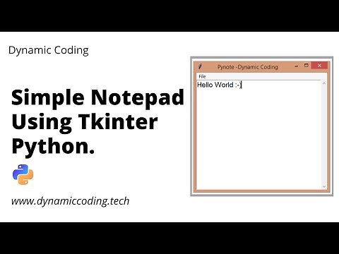 Simple Notepad App using Python / Python Projects For Beginners / Dynamic Coding / Tkinter Projects