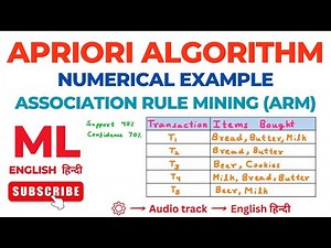 Apriori Algorithm | Numerical Example | Association Rule Mining (ARM) | Machine Learning