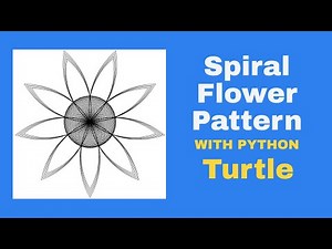 🌸 Beautiful Spiral Flower Pattern in Python Turtle | Turtle Graphics Tutorial