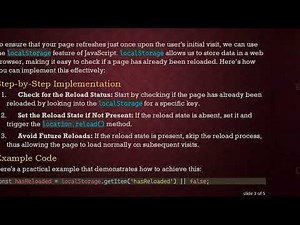 How to Force Reload a Page with JavaScript Without a Button