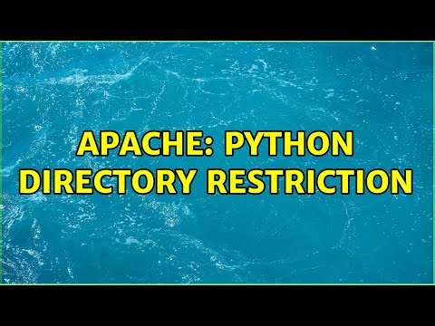 Apache: python directory restriction