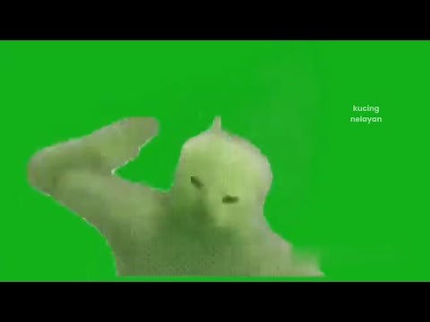 "Slapping Table green Alien Cat" Green Screen