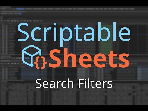 Scriptable Sheets: Search Filters