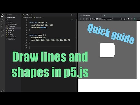 How to draw lines and shapes in p5.js | tutorial #2