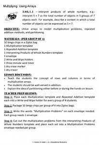 Multiply Using Arrays - 3.OA.1.1: Hands-On Activity & Leveled Practice